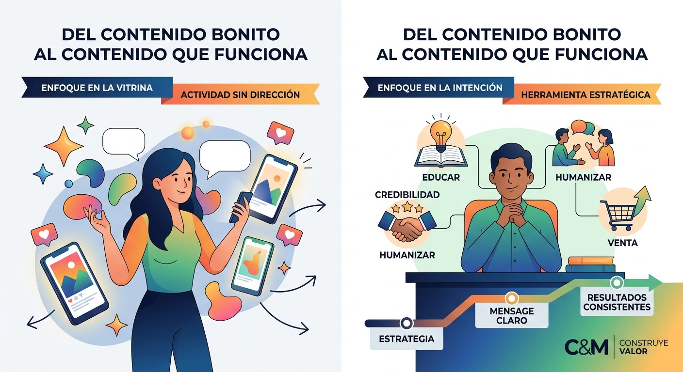 Del contenido bonito al contenido que funciona: comunicar con intención en la era digital